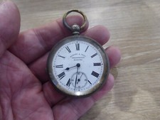 KENDAL & DENT   ANTIQUE SOLID SILVER GENTS POCKET WATCH 