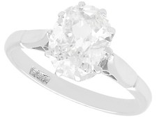 1920s Antique 1.42ct Diamond and 18ct White Gold Solitaire ~Engagement Ring