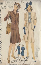 1940s Vintage Sewing Pattern