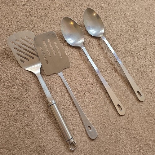 Stainless steel fish slices - steel,
