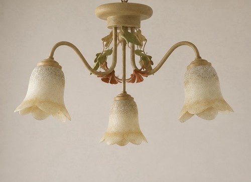 Vtg three bulb light fitting - bulb,