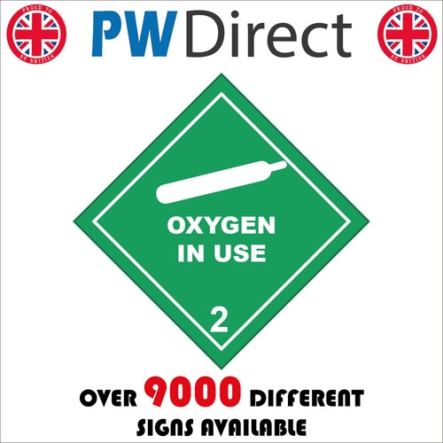 Sign oxygen use - use, operation