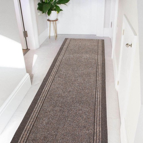 Brown hallway rugs - hallway,