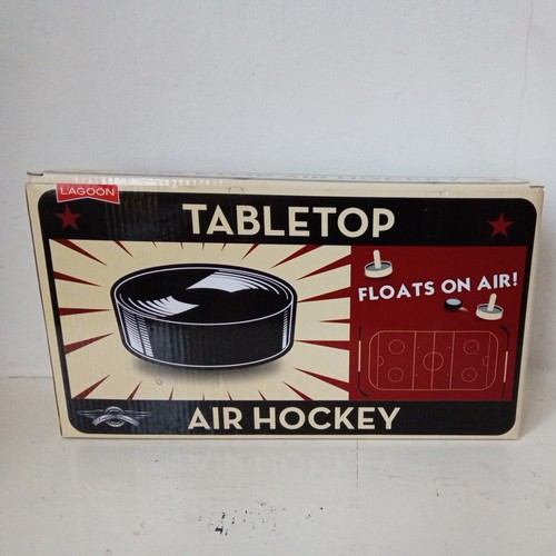 Table top air hockey game - table,