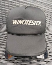 Winchester Rifle Black Cap Hat with flip down visor/eye protection