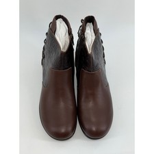 Alegria Stevee Ankle Boots Cocoa Brown Leather Lace Up Comfort Shoes 11.5-12