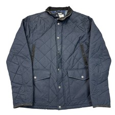 Fat Face Jacket Plaid Quilted Corduroy Collar Regular Fit Blue Mens Large