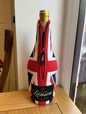 Lanson Champagne Union Jack Insulated bottle cover with zip