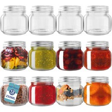 HEFTMAN Glass Mason Jars with