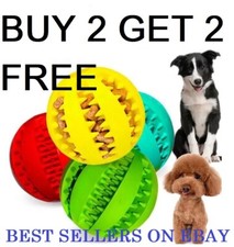 Pet Ball Dog Ball Durable Rubber Chew Teething Treat Clean Puppy Toy Buy 2 Get 4
