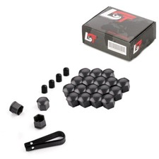 20X Wheel Nut Caps Gray Glossy