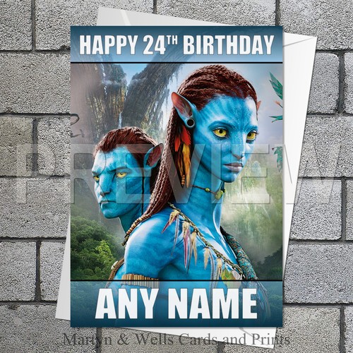 Avatar birthday card 5x7 - birthday, card.