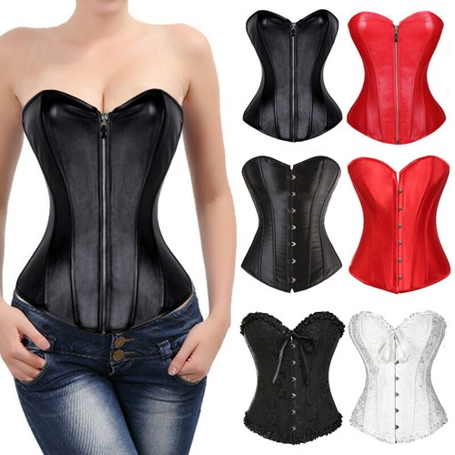 Women leather overbust boned - women,