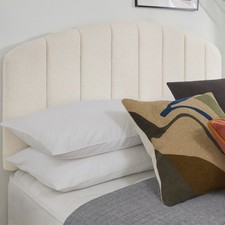 CELESTE Velvet Upholstered Curved Panel Headboard for Divan Bed 20" & 26" High