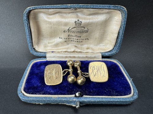 Vintage 9ct gold cufflinks - vintage,