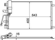 AC Condenser MAHLE Fits NISSAN