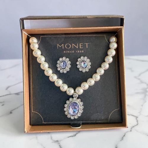 Monet pearl crystal jewelry - monet,