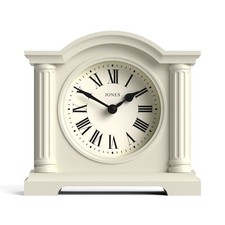 Jones® - Kensington mantel clock cream decorative roman dial quartz shelf desk