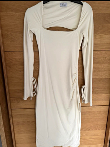 Polly ivory bodycon - ivory, midi