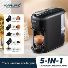 CAFELFFE 5 in1 Capsule Coffee Machine For Cappuccino Espresso Powder Iced Coffee