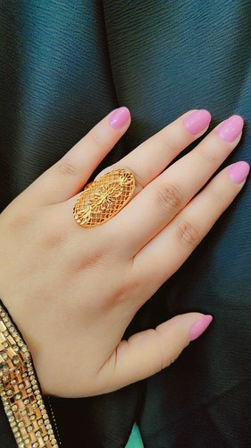 Gold plated rings adjustable - gold,