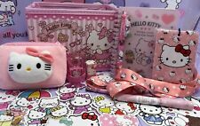 HELLO KITTY Storage Desk Tidy Notebook Purse Highlighter Lanyard Stationary Gift