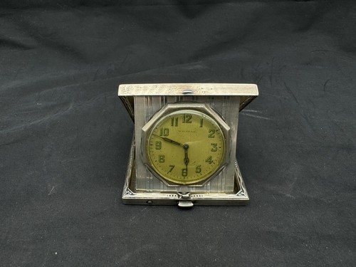 Antique waltham travel clock - travel,