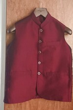 Asian wedding Mens Dark maroon size medium Waistcoats