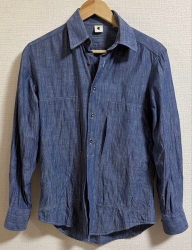 Adam kimmel indigo denim shirt - indigo,