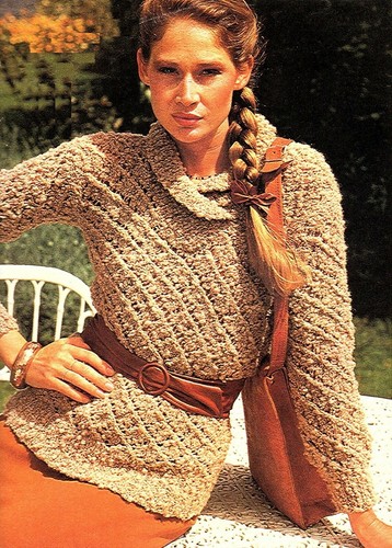 Ladies sweater knitting