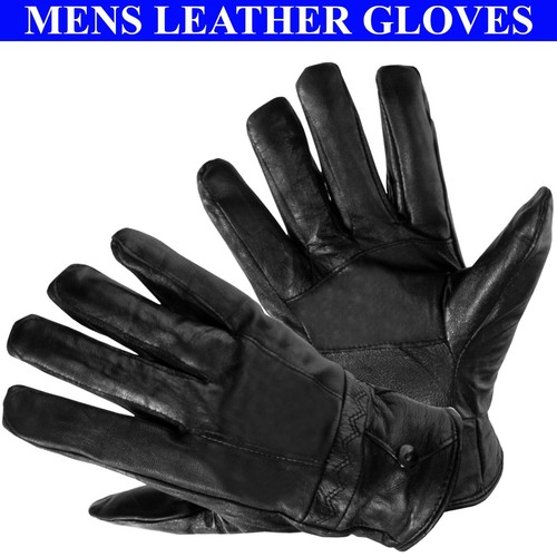 Mens leather gloves - leather, winter