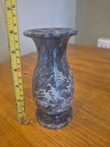 Vintage hand carved marble - marble, bud