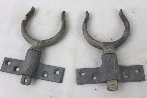Vintage pair oar lock - oar, horns