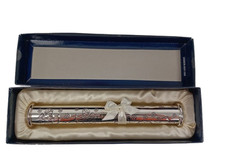 Silver tone Wedding Certificate Holder in Gift Box with Record Scroll Unused 