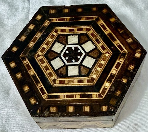 Vintage inlay wood marquetry - inlay,