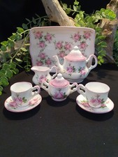 Miniature Porcelain Tea Set - English Company Raesuevic Ceramics - Bone China