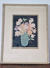 JOHN HALL THORPE (BRITISH 1874 - 1947), SWEET PEAS colour woodblock print Gift