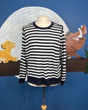 M&S Navy & White Striped