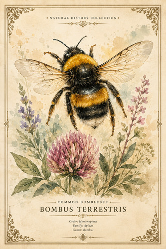 Bee watercolor art - art, print