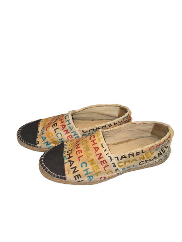 Chanel espadrilles logo - chanel,