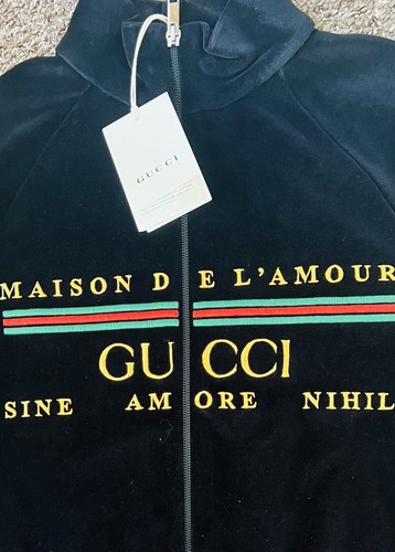 Gucci kids unisex - black, velour