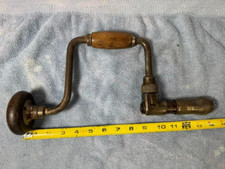 Antique 1911 Ratcheting Bit Brace Hand Drill Tool Millers Falls #32-10