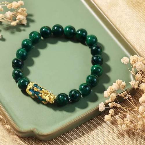 Handmade 8mm green jade beads - 8mm,