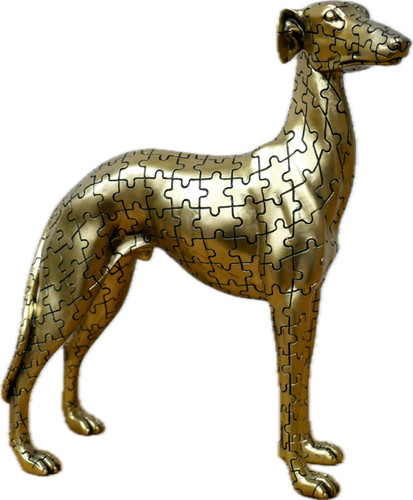 Jigsaw puzzle style greyhound - jigsaw,