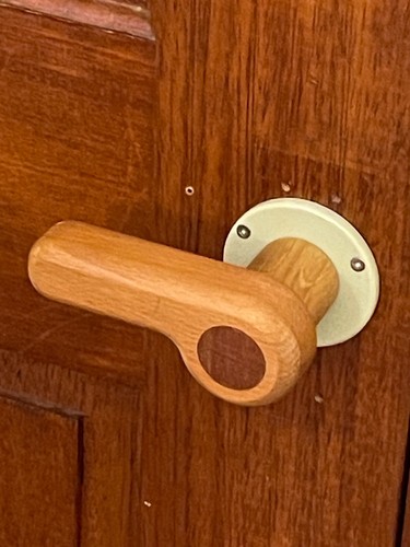 Wooden door handle sets - ,