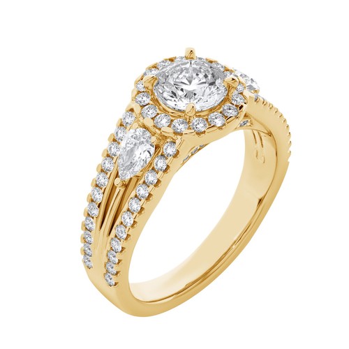 Women halo engagement ring - halo,