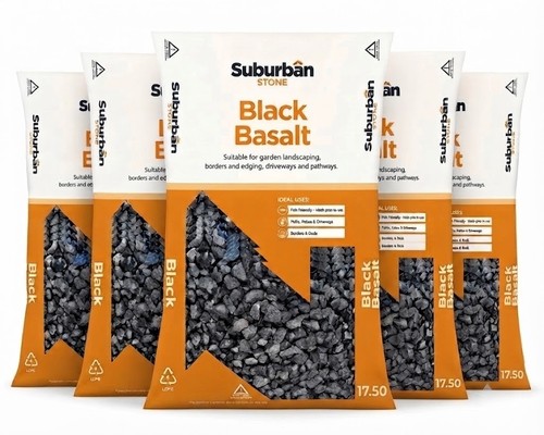 Black basalt chippings pack - 5,