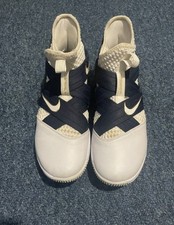 Nike Lebron Soldier XII SFG Basketball Shoe - White/Midnight Navy/Mineral Yellow