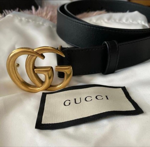 Gucci marmont belt - gucci, black