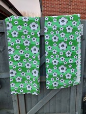 Football Curtains Eyelet Black